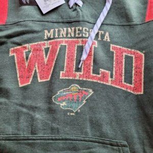 Minnesota Wild Sweatshirt With Hood Size L New W/ Tags 60% Cotton/40% Pollyster
